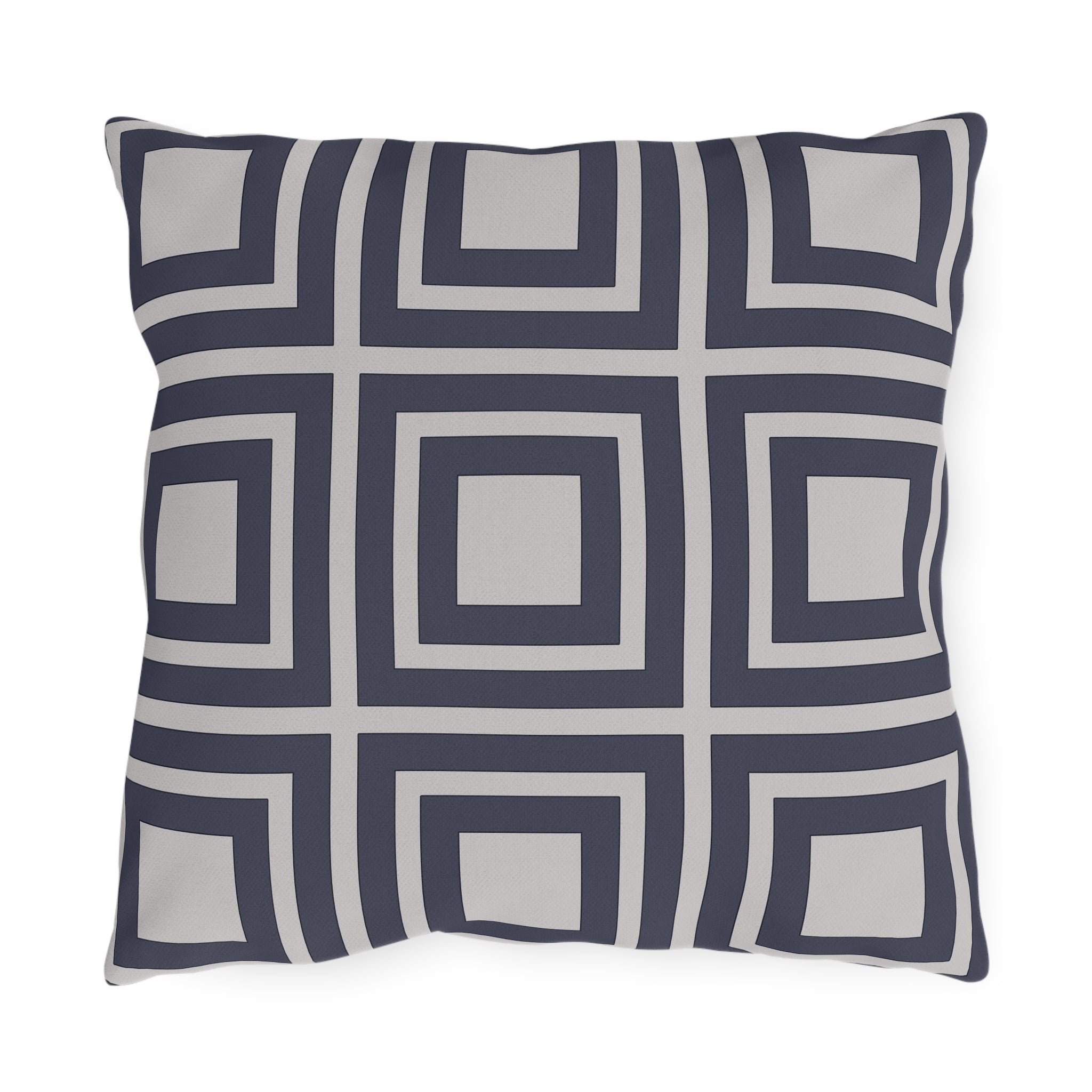 Behr Sapphire Blue Blocks Outdoor Throw Pillow