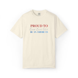 Embroidered Proud American Patriotic Comfort Colors® T-Shirt