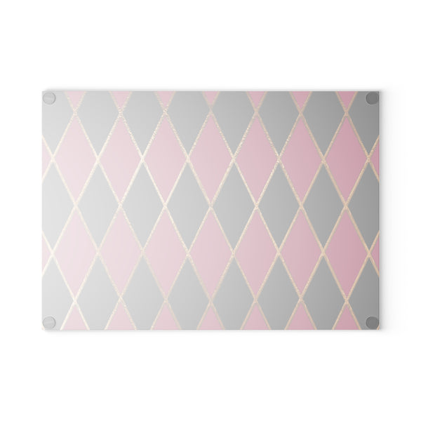 Pink and Black Diamond Modern Kitchen Cutting Board
