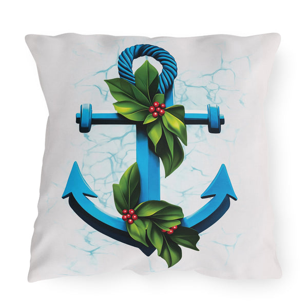 Nautical Coastal Pillow Outdoor Holiday Throw Pillow