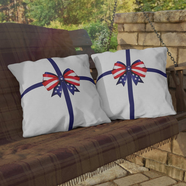 Patriotic Indoor Outdoor July 4th Throw Pillow