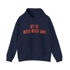 Orange hoodie with 'Va Tech Football Sandman' design on a plain background
