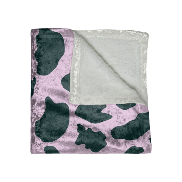Lilac and Blue Animal Print Decorative Throw Blanket