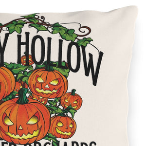 throw pillow with 'Sleepy Hollow Orchards' design