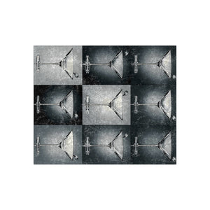 Black and White Martini Pop Art Throw Blanket