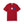 Red t-shirt with red, white, and blue paw prints on a white background