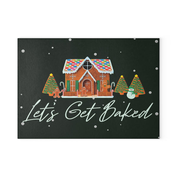 Let's Get Baked Gingerbread Christmas Cutting Board