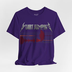 Dark gray t-shirt with 'Virginia Tech Metallica Seismograph Chart' design on a white background