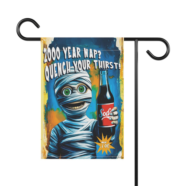 Halloween Mummy Vintage Retro Yard Flag