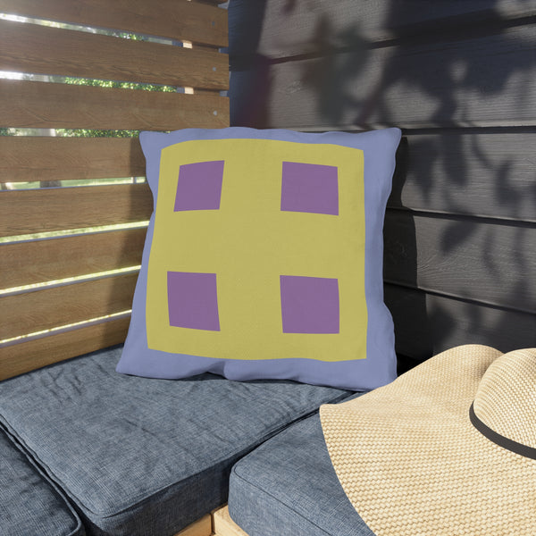 Pastel Blue & Purple Indoor Outdoor Throw Pillow