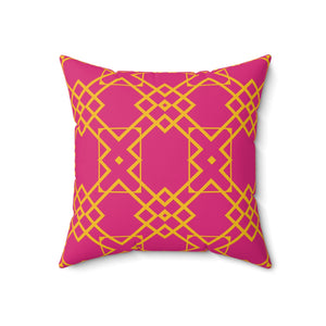 Pink & Yellow Decorative Throw Pillow