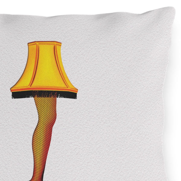 Pillow with a lamp design on a white background