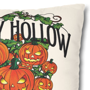 throw pillow with 'Sleepy Hollow Orchards Halloween Soft Cover' design