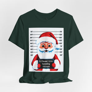 Arrested Santa Mug Shot Funny Christmas T-Shirt