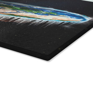 Flat Earth Funny Kitchen Decor Cutting Board