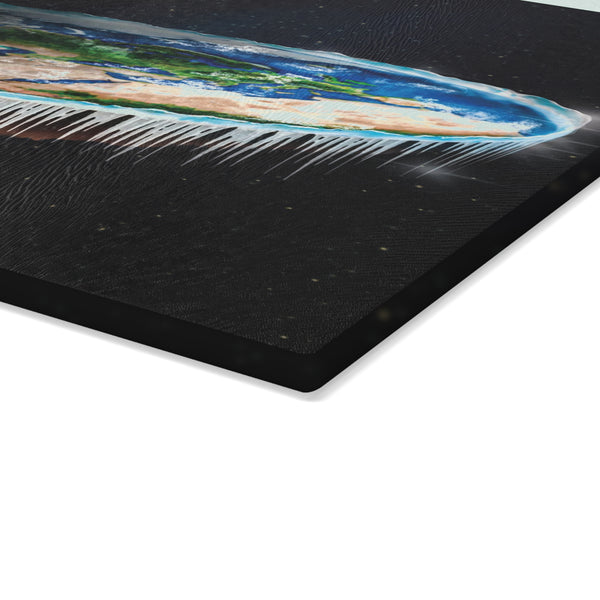 Flat Earth Funny Kitchen Decor Cutting Board