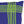 Blue purple pillow with green plaid pattern on a white background