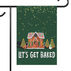 Let's Get Baked Funny Christmas Flag