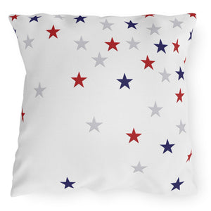 throw pillow with 'Patriotic Stars American Chic Accent' design