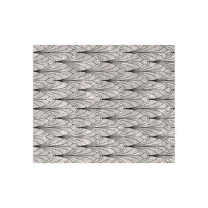 White and Black Art Deco Decorative Throw Blanket