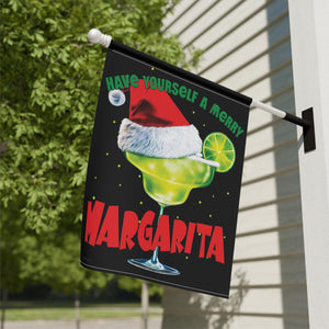Merry Margarita Flag Funny Holiday Garden Flag