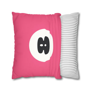 throw pillow with 'Pink 8 Ball Cover' design
