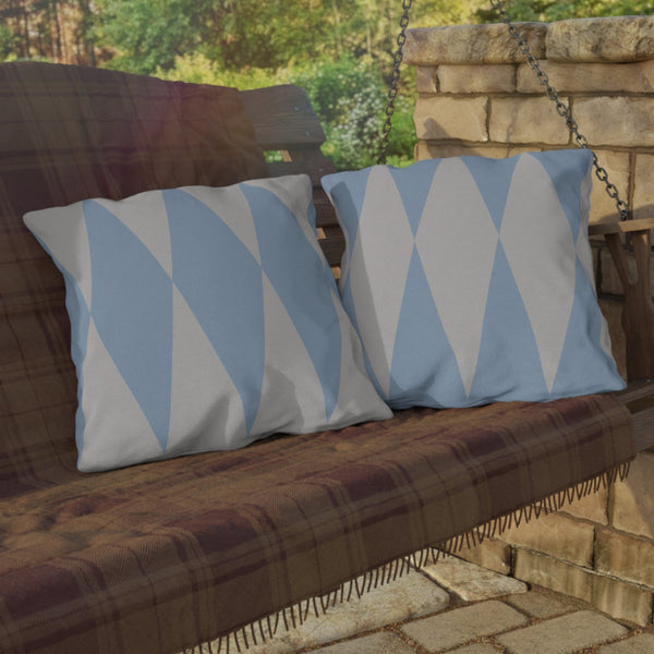 Baby Blue Diamond Indoor Outdoor Throw Pillow