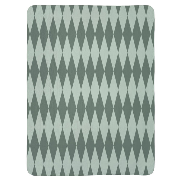 Blue Green Home Gift Plush Sherpa Blanket