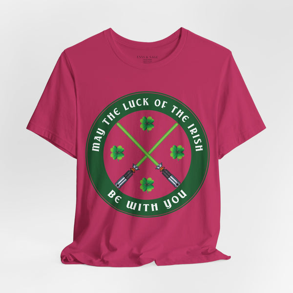 May the Luck of the Irish Be with You Sci-Fi St. Patrick's T-Shirt