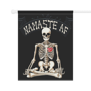 Namaste AF Skeleton Halloween Yard Flag
