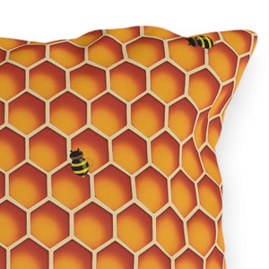Honeycomb Bees Indoor Outdoor Accent Pillow Spring Patio Decor