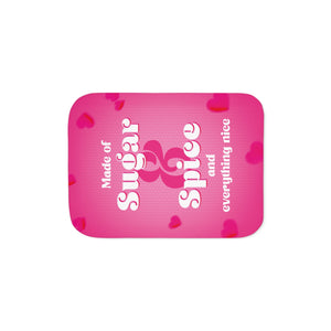 Sugar and Spice Pink Sherpa Baby Blanket