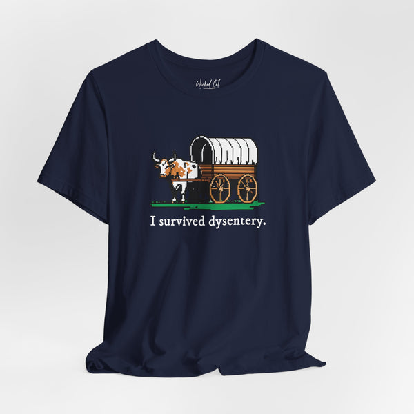 Oregon Trail I Survived Dysentery 80s Game Pop Culture T-Shirt