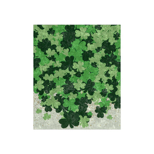 Falling Shamrocks Green Decorative Throw Blanket