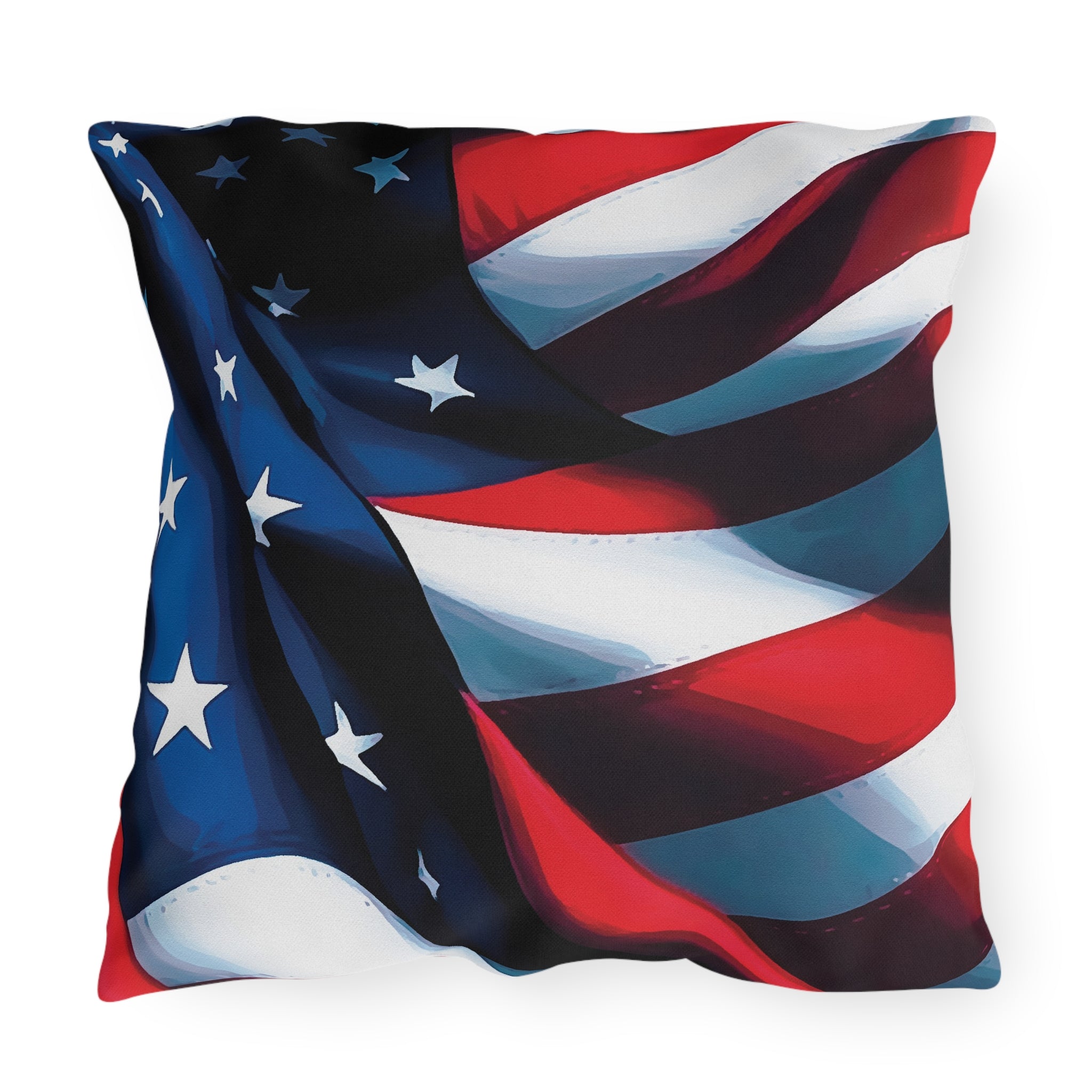 American Flag Patriotic Decor Outdoor Indoor Accent Pillow