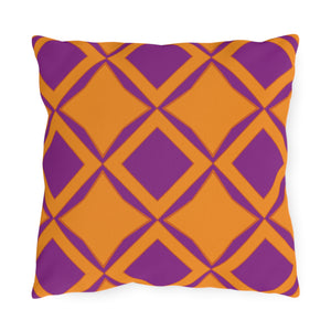Orange & Purple Reversible Indoor Outdoor Pillow
