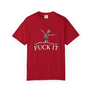 Fuck It Leaping Skeleton Halloween T-Shirt Comfort Colors®