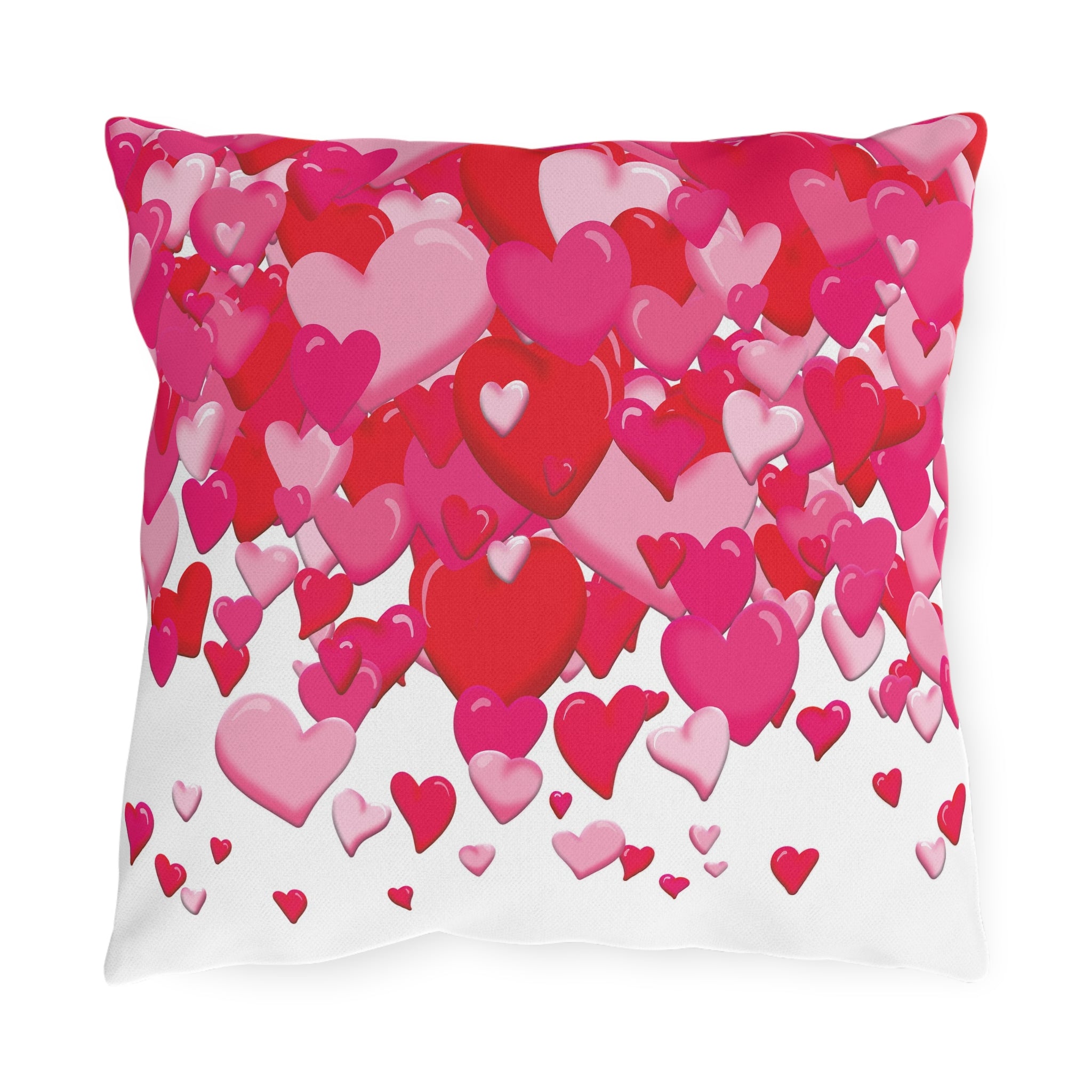 Lot's of Love Hearts Outdoor Throw Pillow