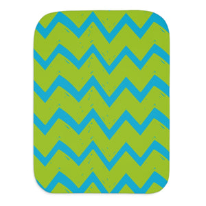 Green & Blue Newborn Toddler Sherpa Baby Blanket