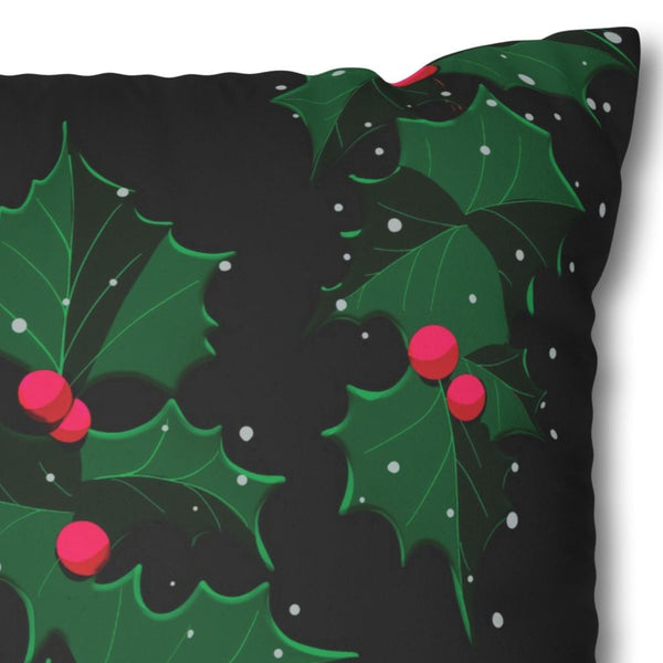 Christmas Ivy & Berry Pillow Cover Decorative Holiday Pillow