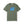 Green t-shirt with blue and red text on a white background