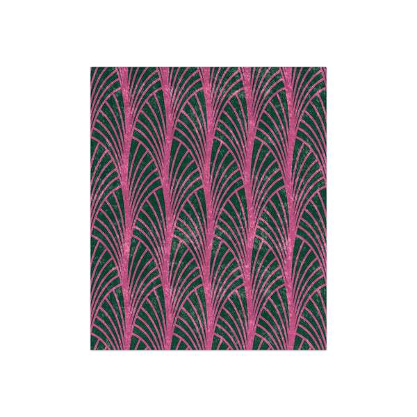 Green & Pink Art Deco Decorative Throw Blanket