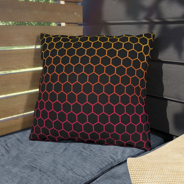 Honeycomb Rainbow Indoor Outdoor Accent Pillow Chic Spring Decor