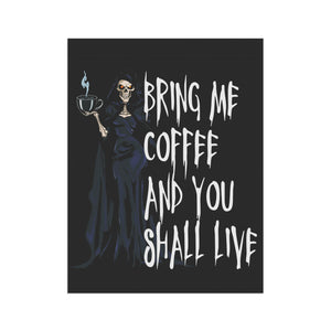 Grim Reaper Coffee Lovers Halloween Yard Flag