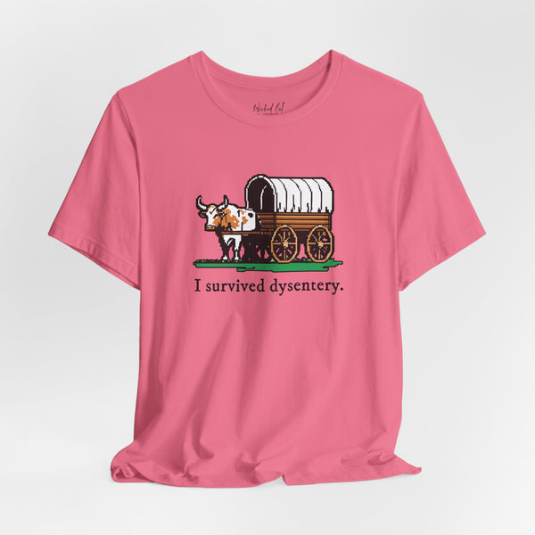 Oregon Trail I Survived Dysentery 80s Game Pop Culture T-Shirt