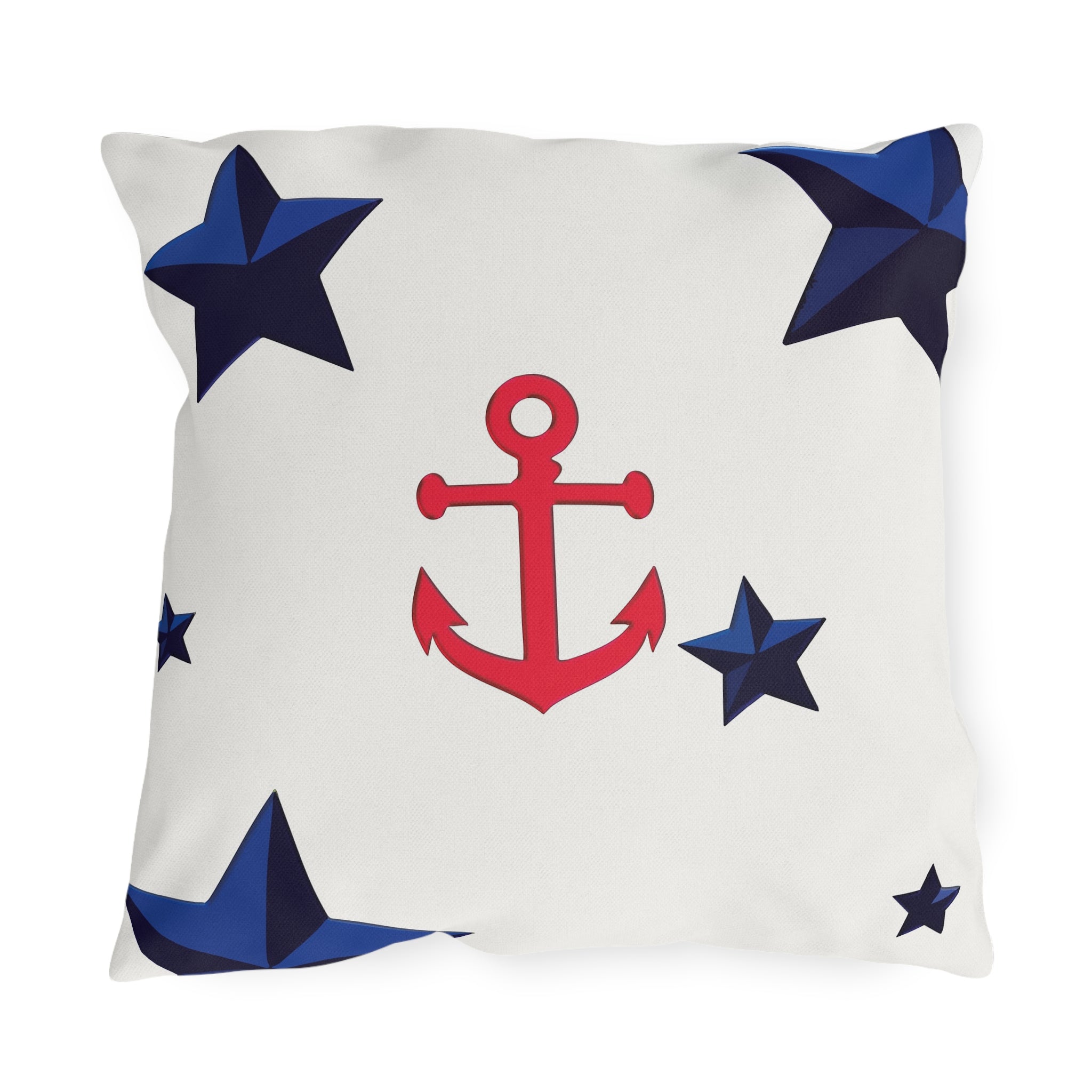 Nautical Patriotic Decor Outdoor Indoor Accent Pillow