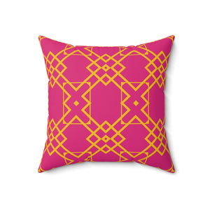 Pink & Yellow Decorative Throw Pillow