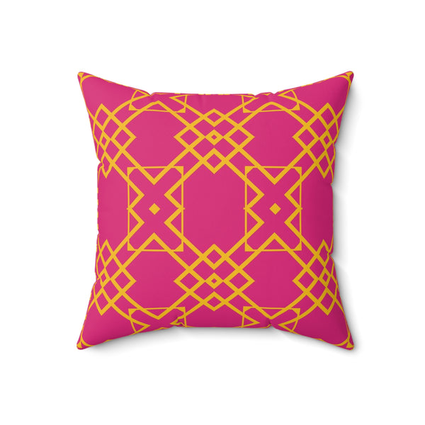 Pink & Yellow Decorative Throw Pillow