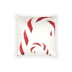 Red Candy Cane Velvet Pillow