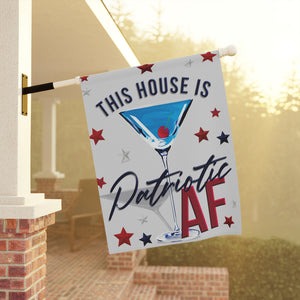 Garden flag with 'Patriotic AF Funny' design